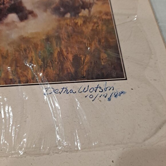 Buffalo Warrior by Detha Watson Native American Fine Art Matted Print - Picture 3 of 7